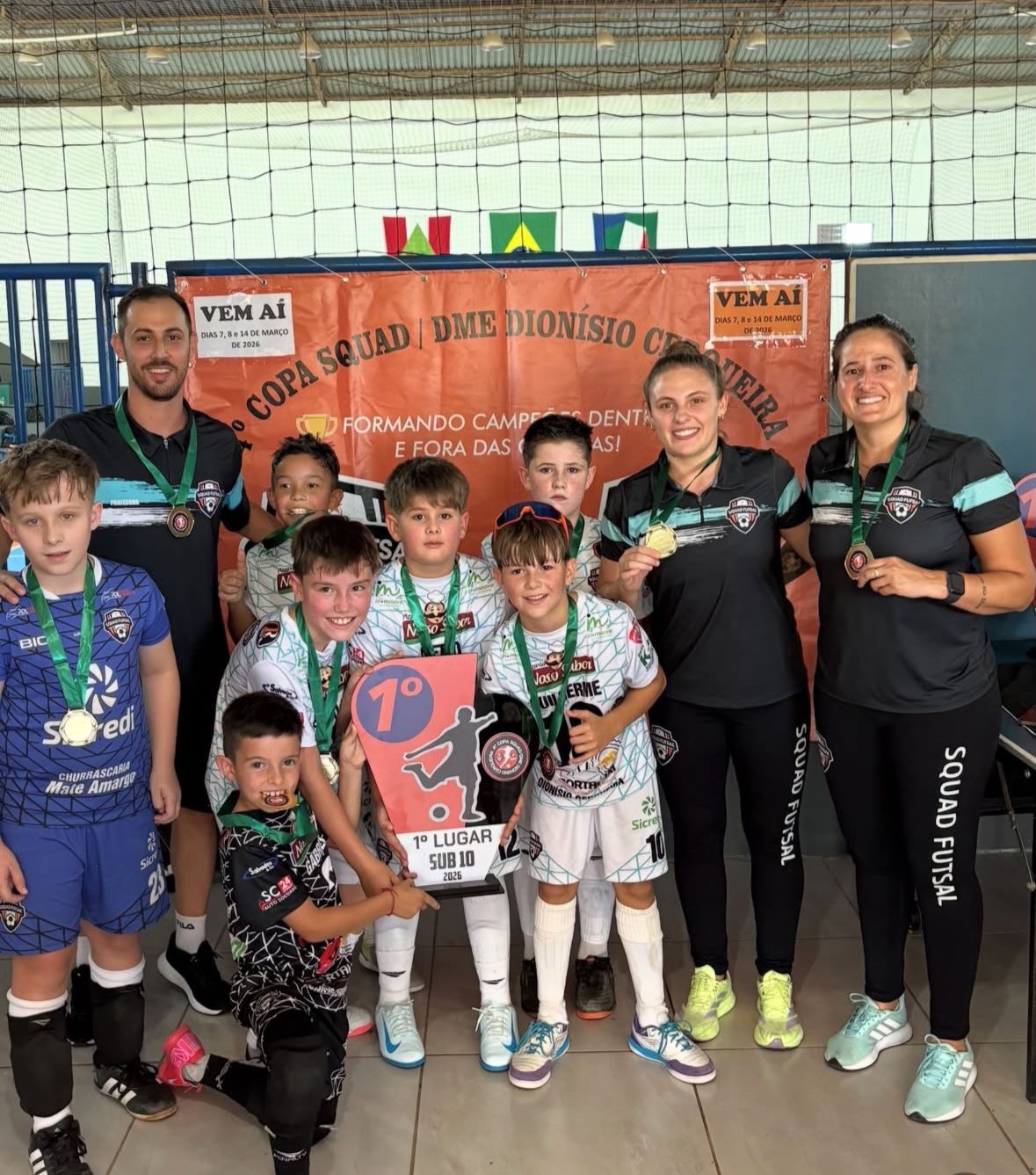Squad Futsal campeã da 4ª Copa Squad — Sub-10 2026